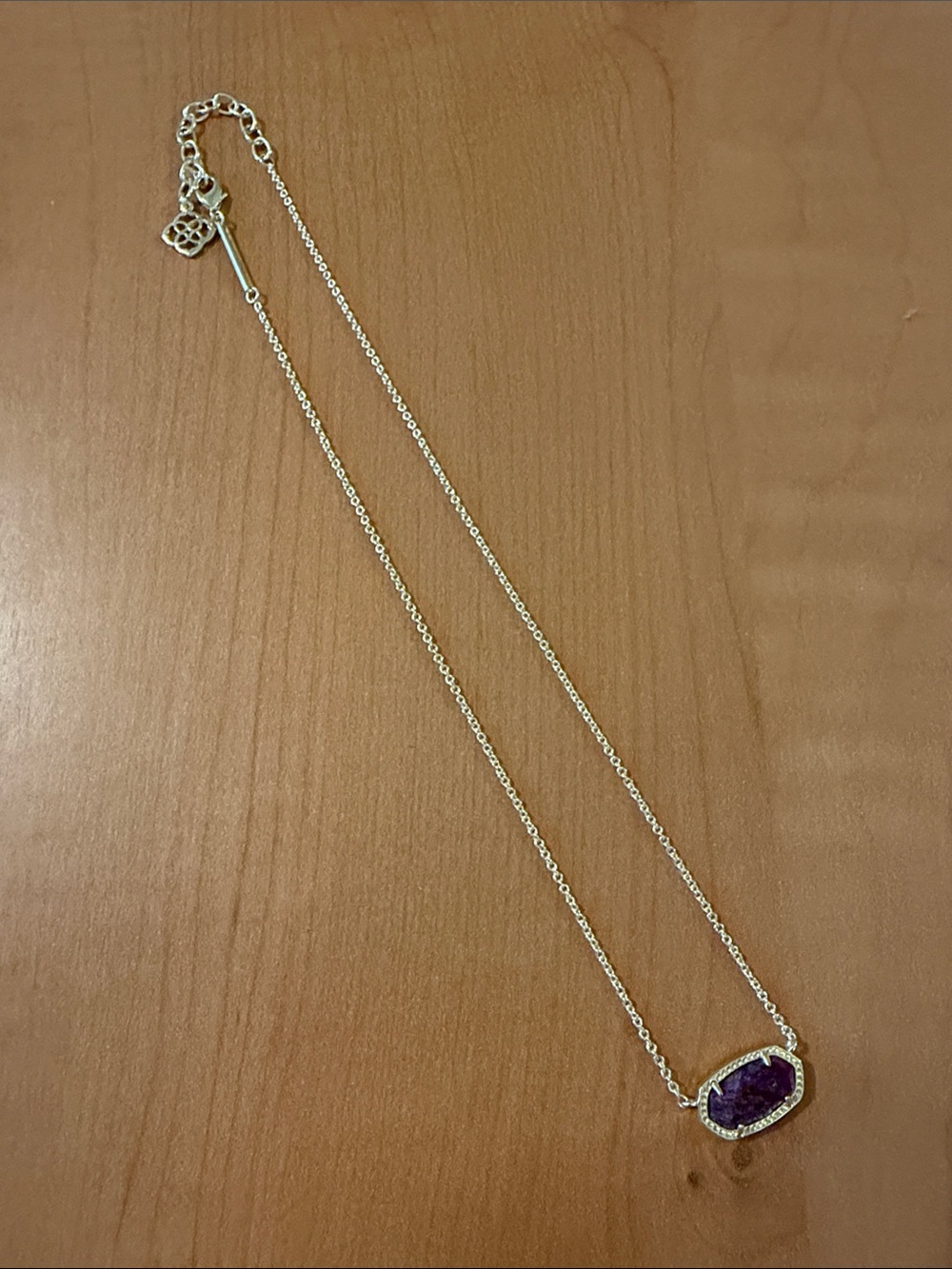 Kendra Scott Gold Necklace with Purple Stone